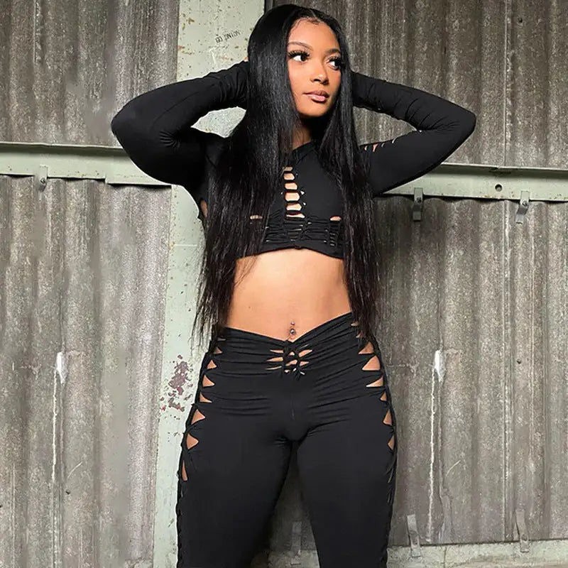 "Like It Hot" Cutout Pant Set