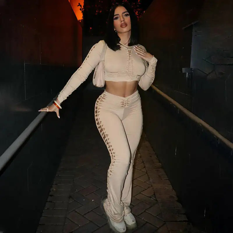 "Like It Hot" Cutout Pant Set