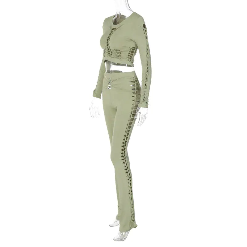 "Like It Hot" Cutout Pant Set