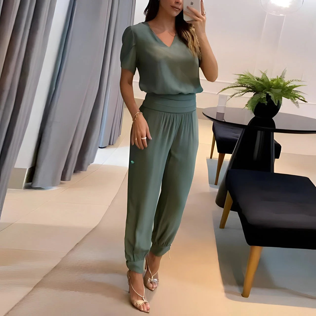 Spring Set Women Print Casual 2 Piece Set