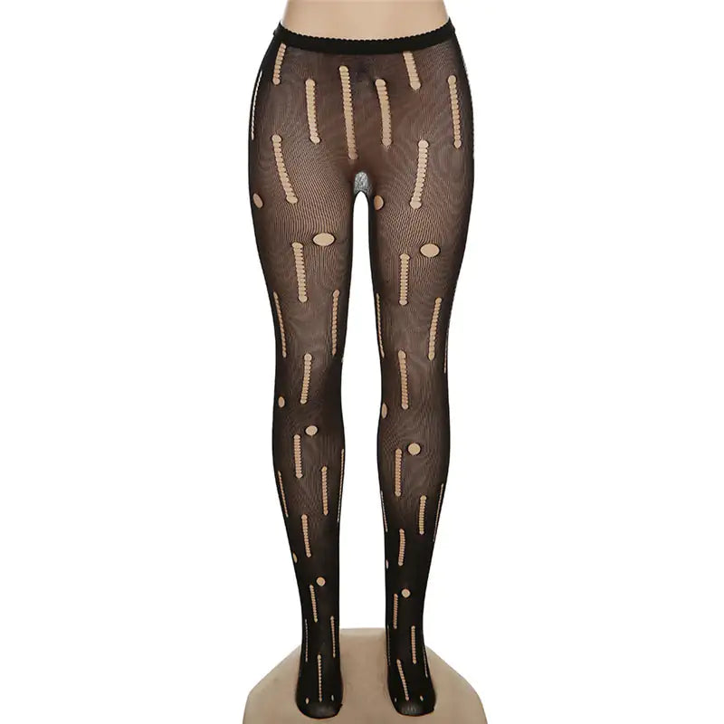 On My Blocked List Distressed Tights