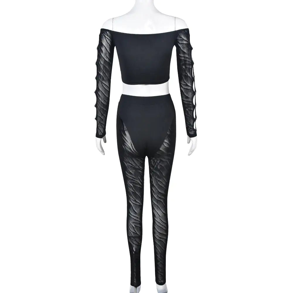 Mariana Cutout Mesh Pant Set
