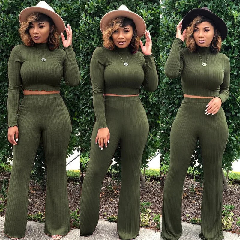 Women's 2-Piece Flare Matching Set