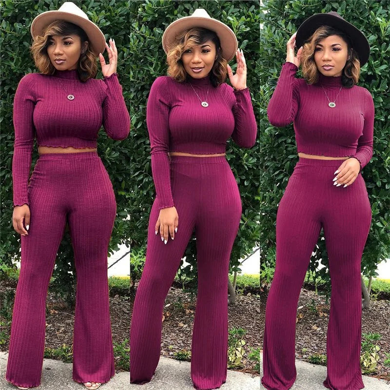 Women's 2-Piece Flare Matching Set