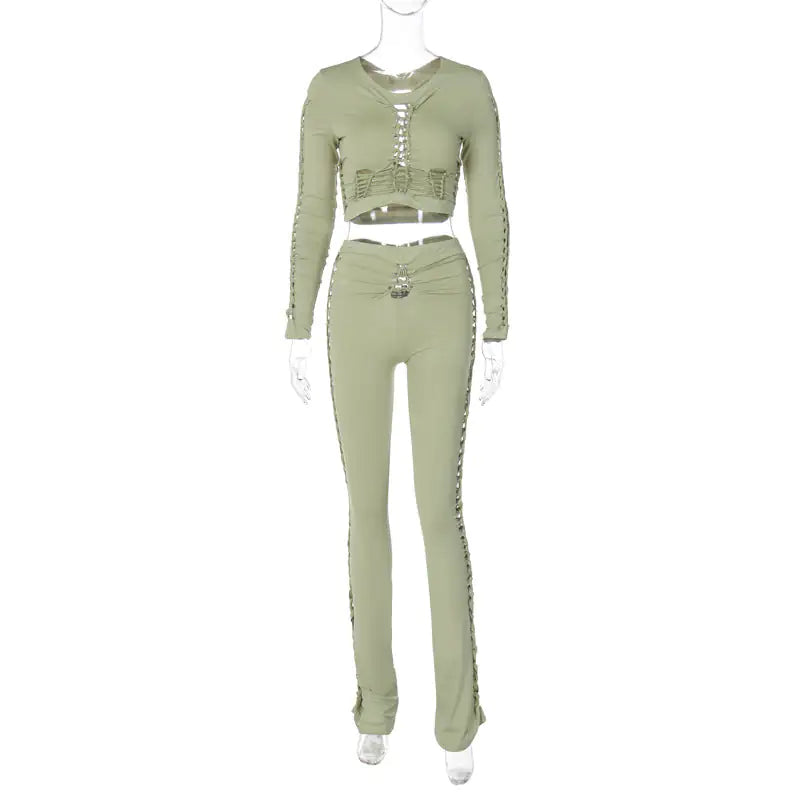 "Like It Hot" Cutout Pant Set