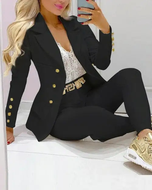 Women's Blazers and Pant Matching Set