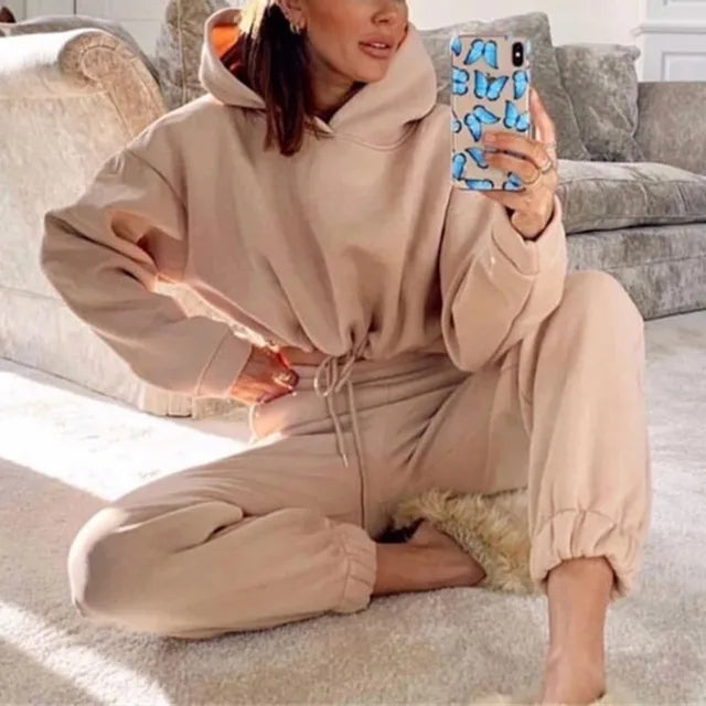 Casual Pocket Pant Two Piece Matching Sets Women