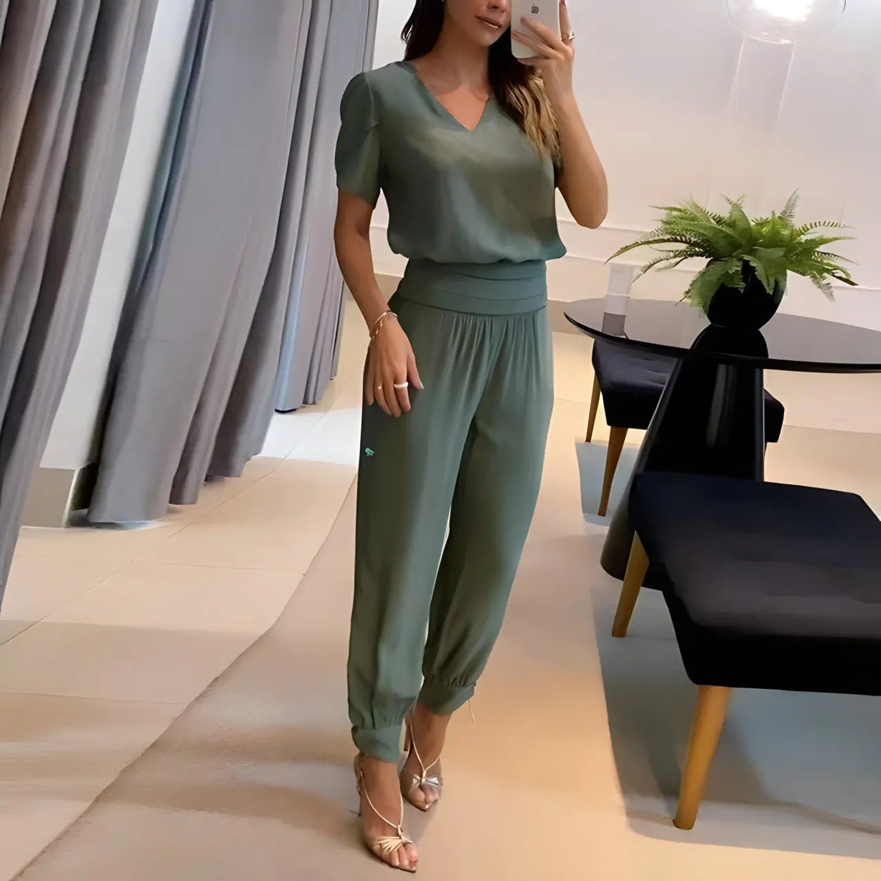 Spring Set Women Print Casual 2 Piece Set