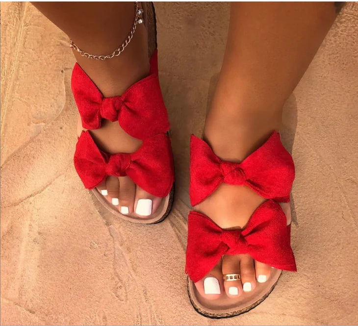 Bow Flat Women's Beach Sandals and Slippers