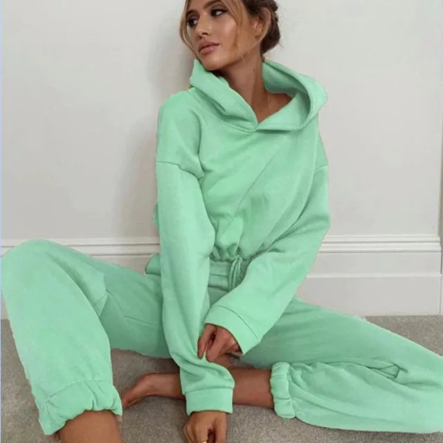 Casual Pocket Pant Two Piece Matching Sets Women