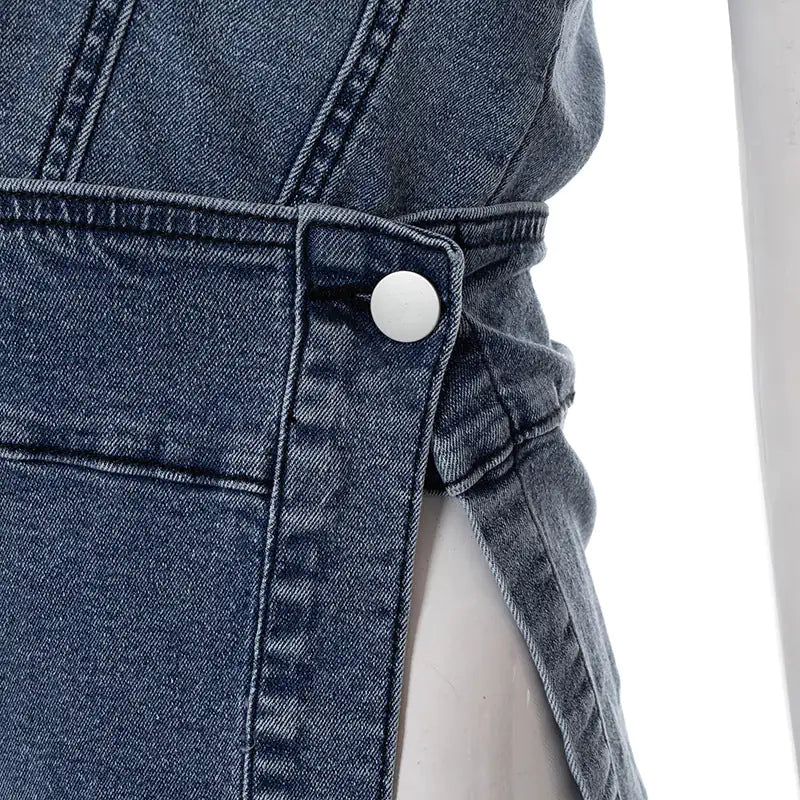 Casual Denim Summer Skirt Matching Set