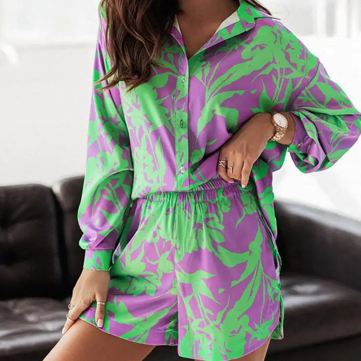 Matching Spring Set Shorts and Shirt Set