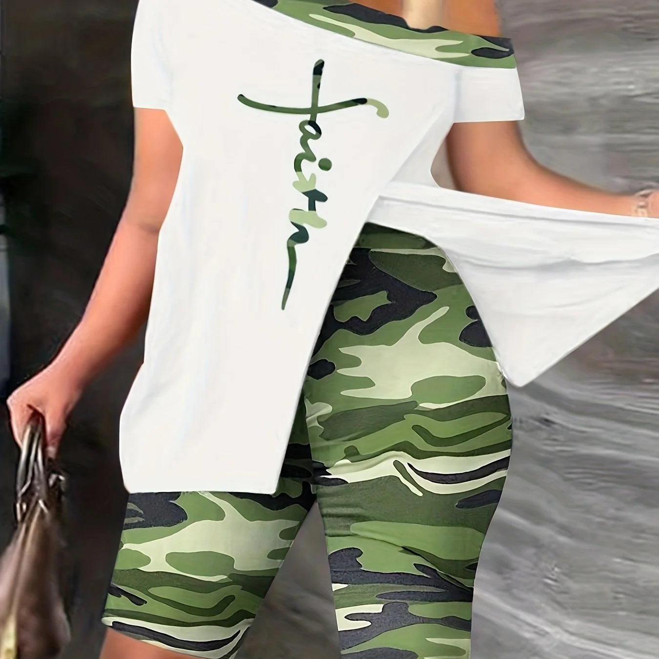 Trendy Graphic Print Two-Piece Set