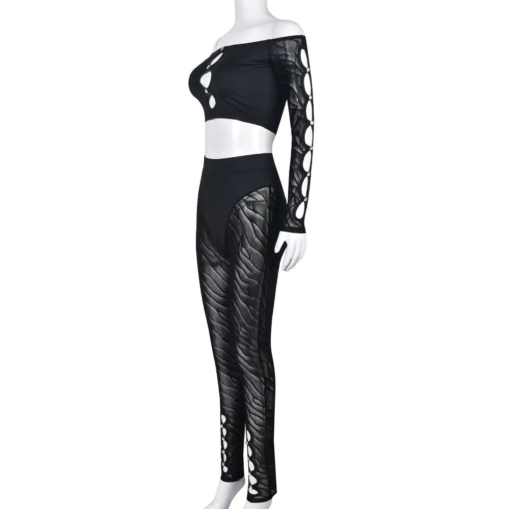 Mariana Cutout Mesh Pant Set