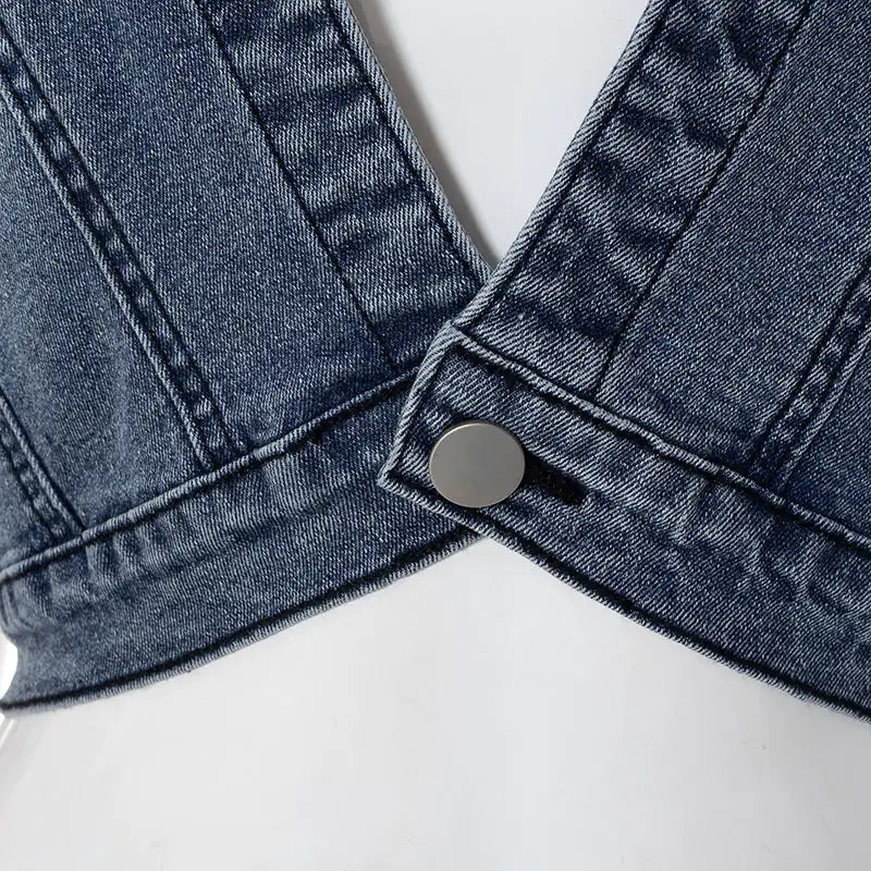 Casual Denim Summer Skirt Matching Set