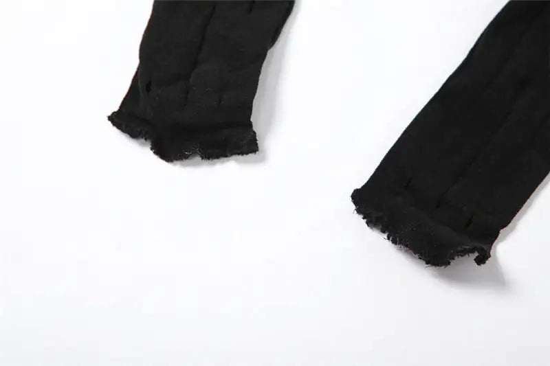 On My Blocked List Distressed Tights