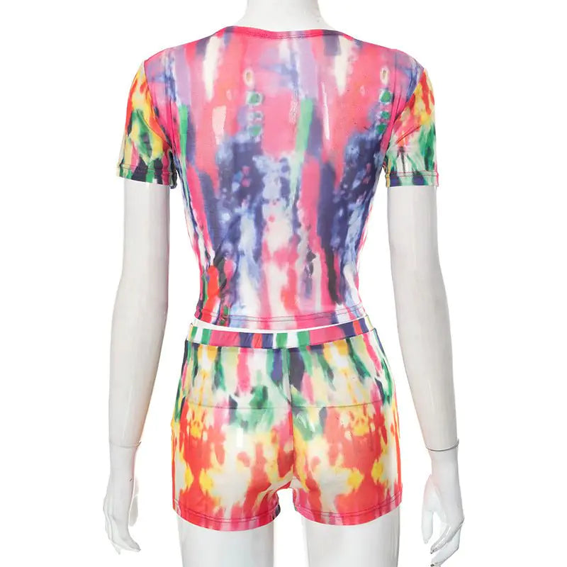 Got Her Own Printed Mesh Short Set