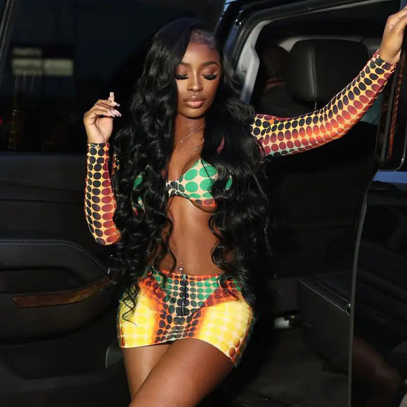 Want It All Printed Summer Skirt Set