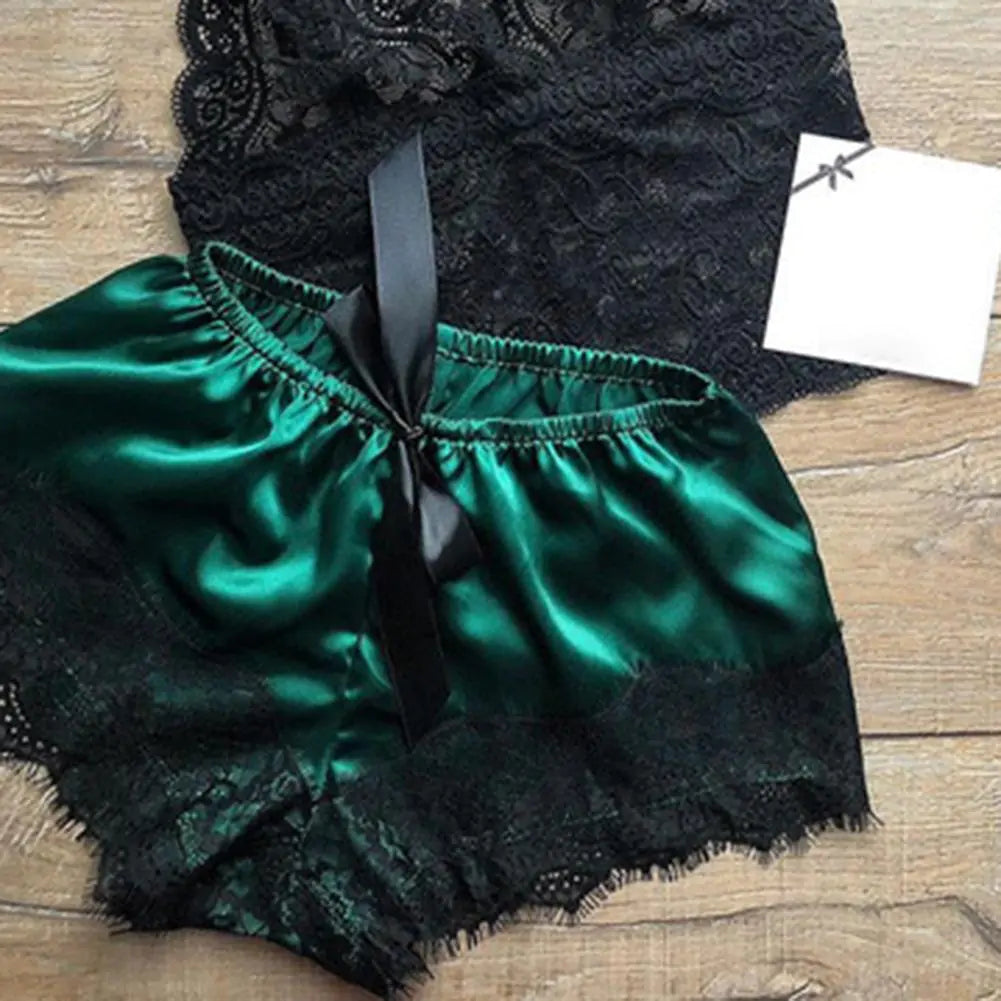 Women’s Lace Satin Matching Set