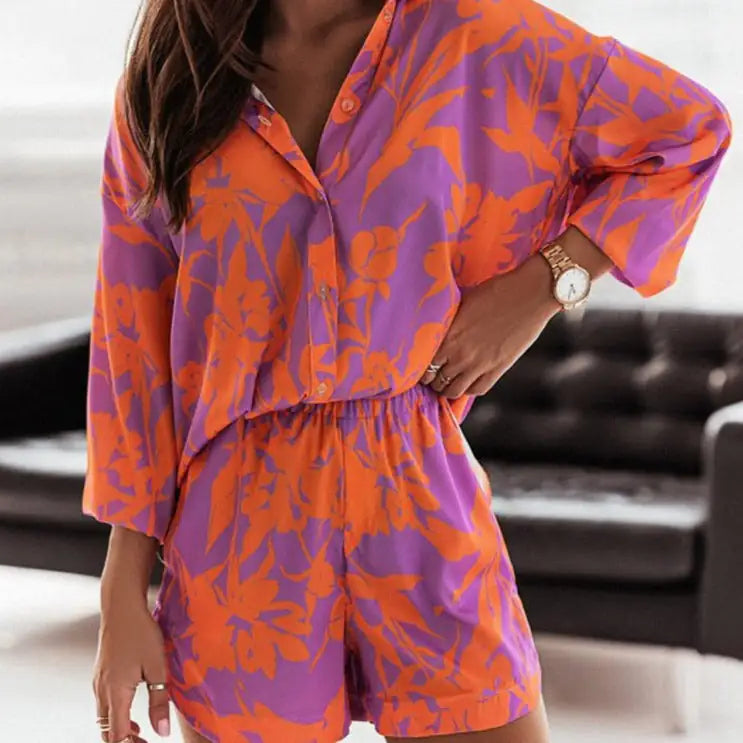 Matching Spring Set Shorts and Shirt Set