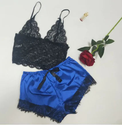 Women’s Lace Satin Matching Set