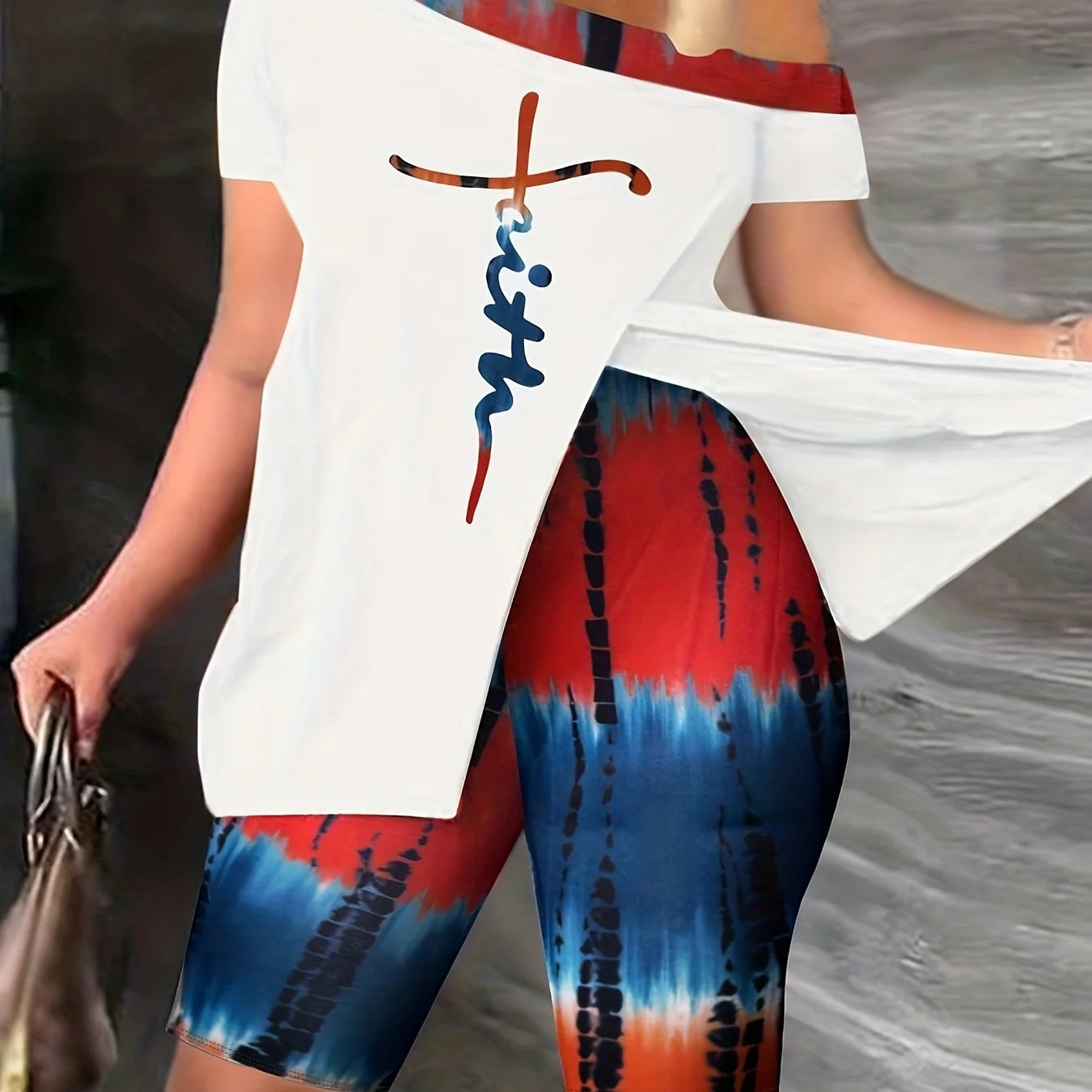 Trendy Graphic Print Two-Piece Set
