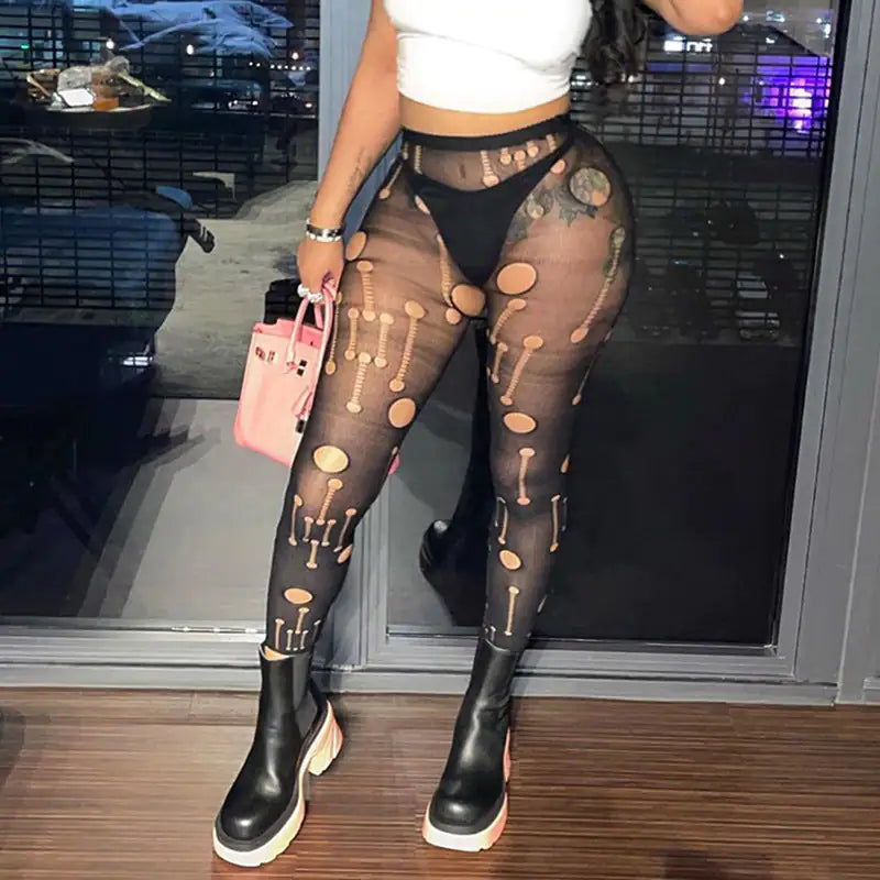 On My Blocked List Distressed Tights