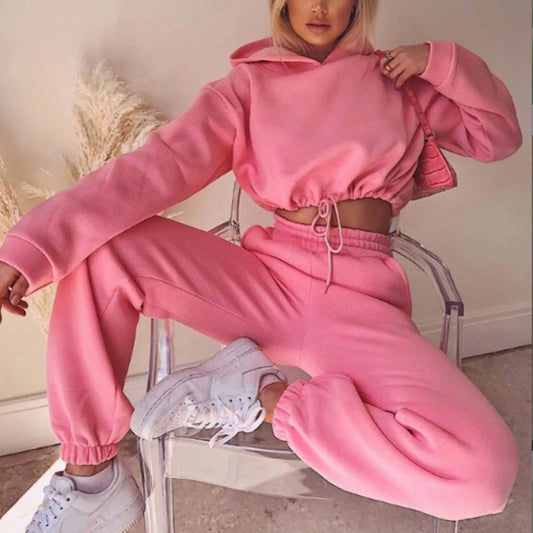 Casual Pocket Pant Two Piece Matching Sets Women