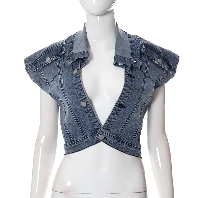 Casual Denim Summer Skirt Matching Set