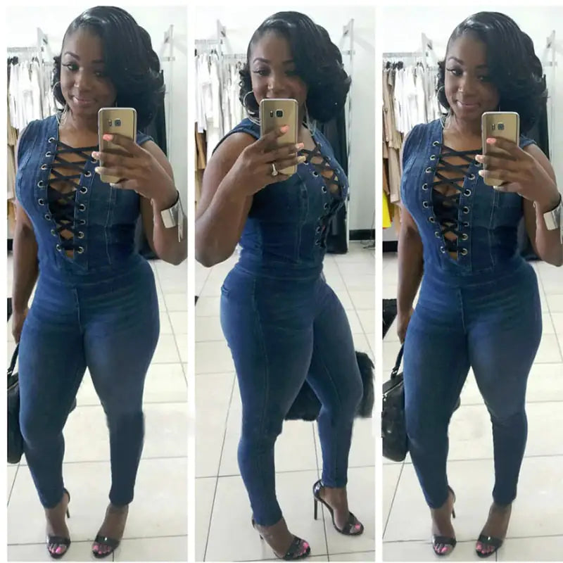 Spring Denim Skinny Jeans Matching Set